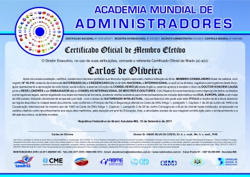 Diploma Academia Mundial de Administradores