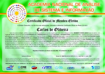 Diploma Academia Nacional de Análise de Sistemas e Informação