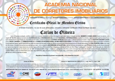Diploma Academia Internacional de Corretores