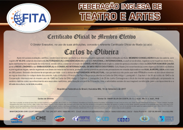 Diploma Federação Inglesa de Teatro e Artes