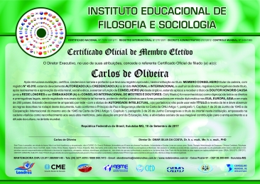 Diploma Instituto Educacional de Filosofia e Sociologia