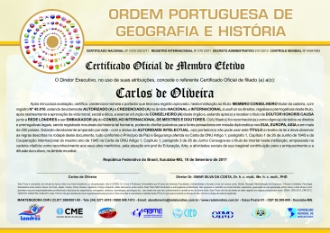Diploma Ordem Portuguesa de Geografia e História