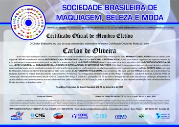 Diploma Sociedade Brasileira de Maquiagem, Beleza e Moda