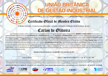Diploma União Britânica de Gestão industrial