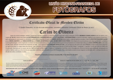 Diploma União Hispano-Francesa de Fotógrafos