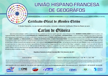 Diploma União Hispano-Francesa de Geógrafos