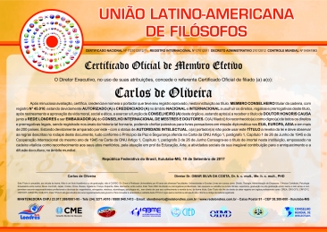 Diploma União Latino-Americana de Filósofos