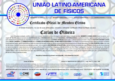 Diploma União Latino-Americana de Físicos
